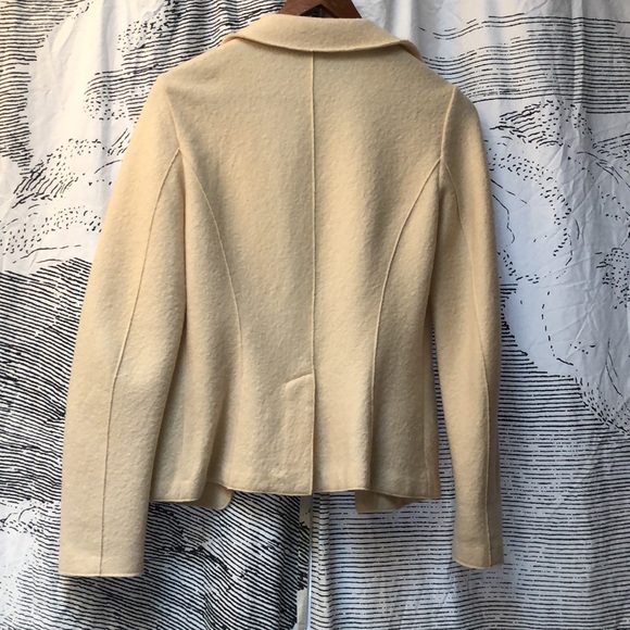 Geiger of Austria Cream Women’s Boiled Wool Blazer Sz. S - Picture 13 of 15